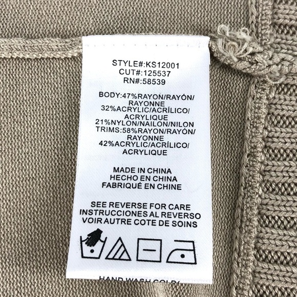 Kut From The Kloth Amabelle Open Cardigan XS Sweater Ribbed Capsule Granola - Picture 6 of 7